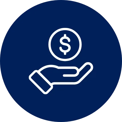 An icon representing a warehouse with three boxes.